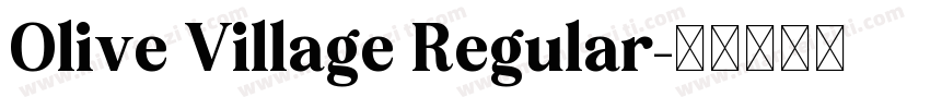 Olive Village Regular字体转换